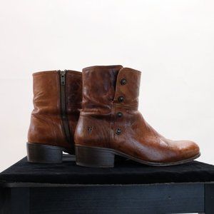 FRYE Lynn Military snap short boots 9M